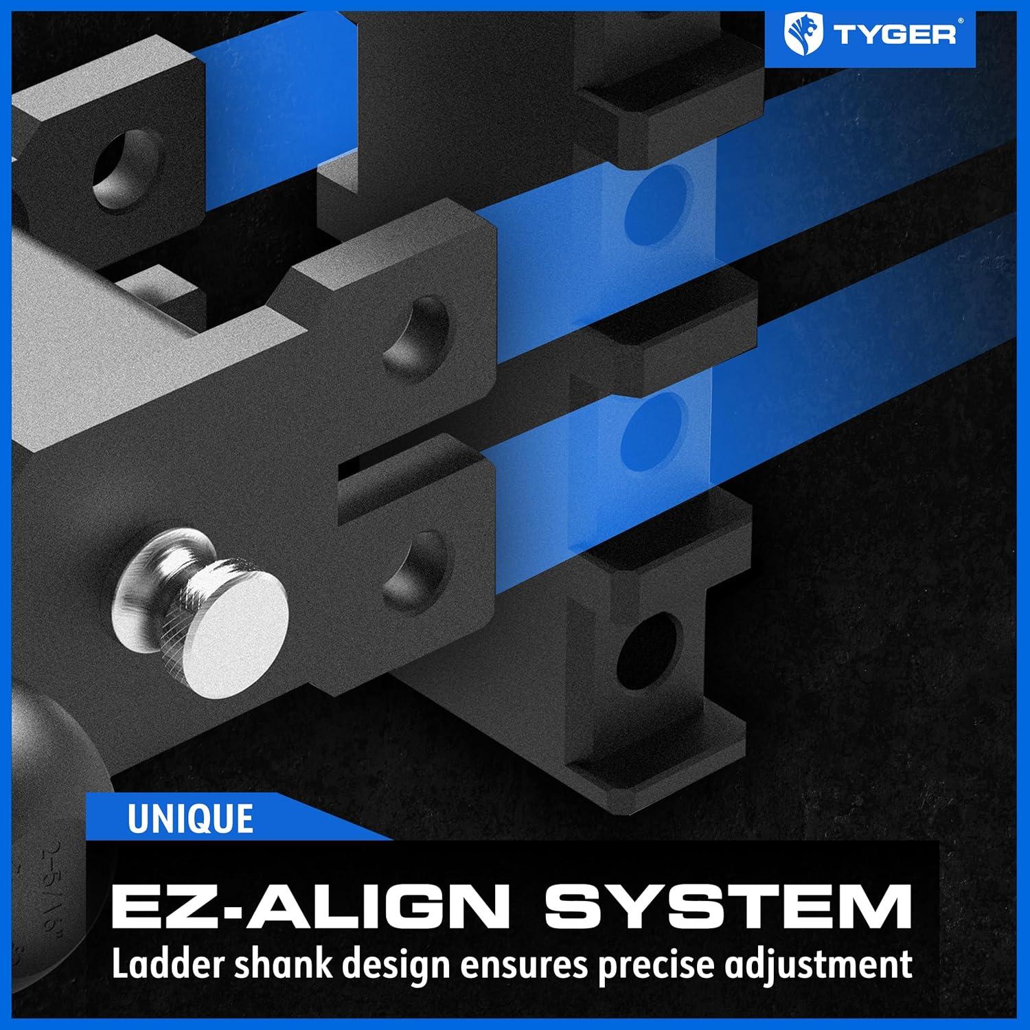 imageTYGER Towing Combo 2inch Receiver Hitch ampamp Wiring Harness ampamp Hitch Cover Fits 20072018 Wrangler JK 2Dr ampamp 4Dr Exclude 2018 JL ModelsTriBall Mount