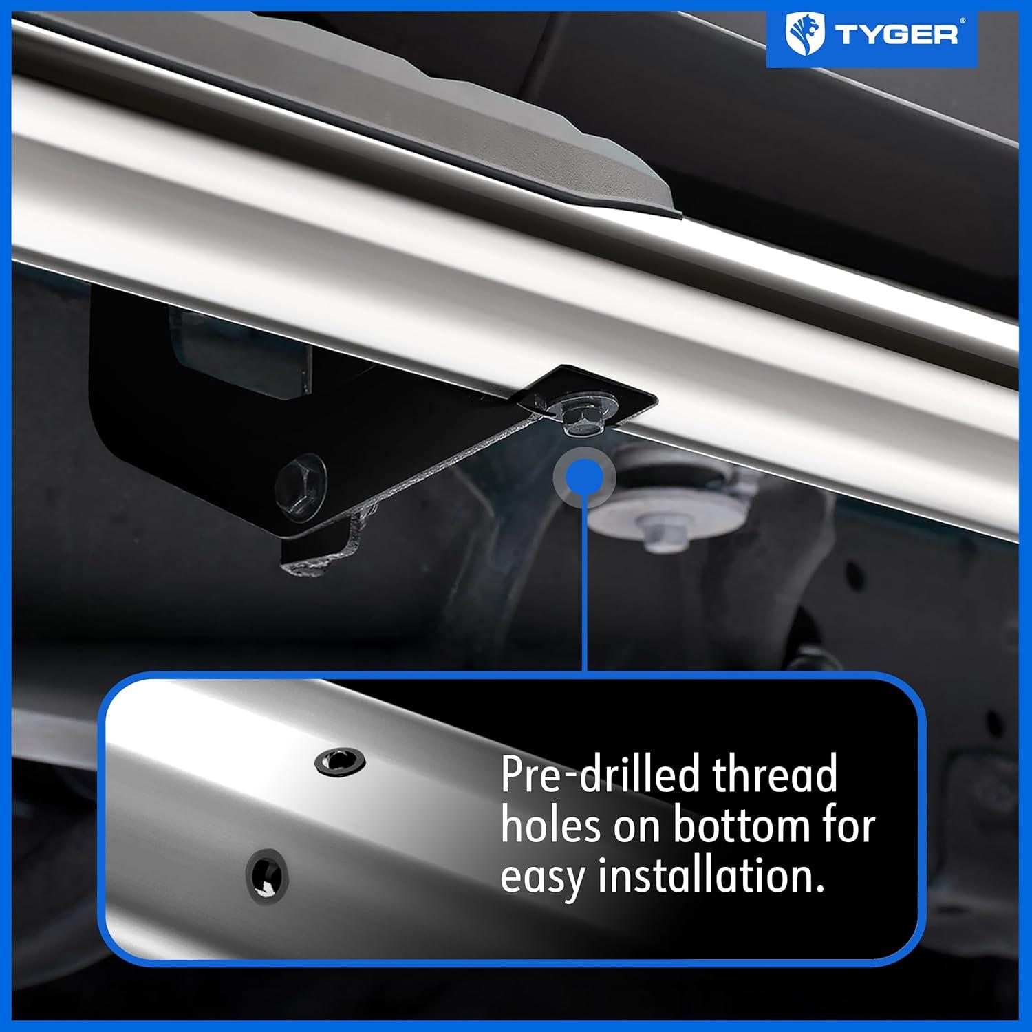 imageTyger Auto 35quot Rider Running Boards Compatible with 20192026 Chevy Silverado GMC Sierra 1500 20202026 2500 3500HD  Crew Cab  TGSS2C35068  Side Step Rail Nerf BarsStainless Steel