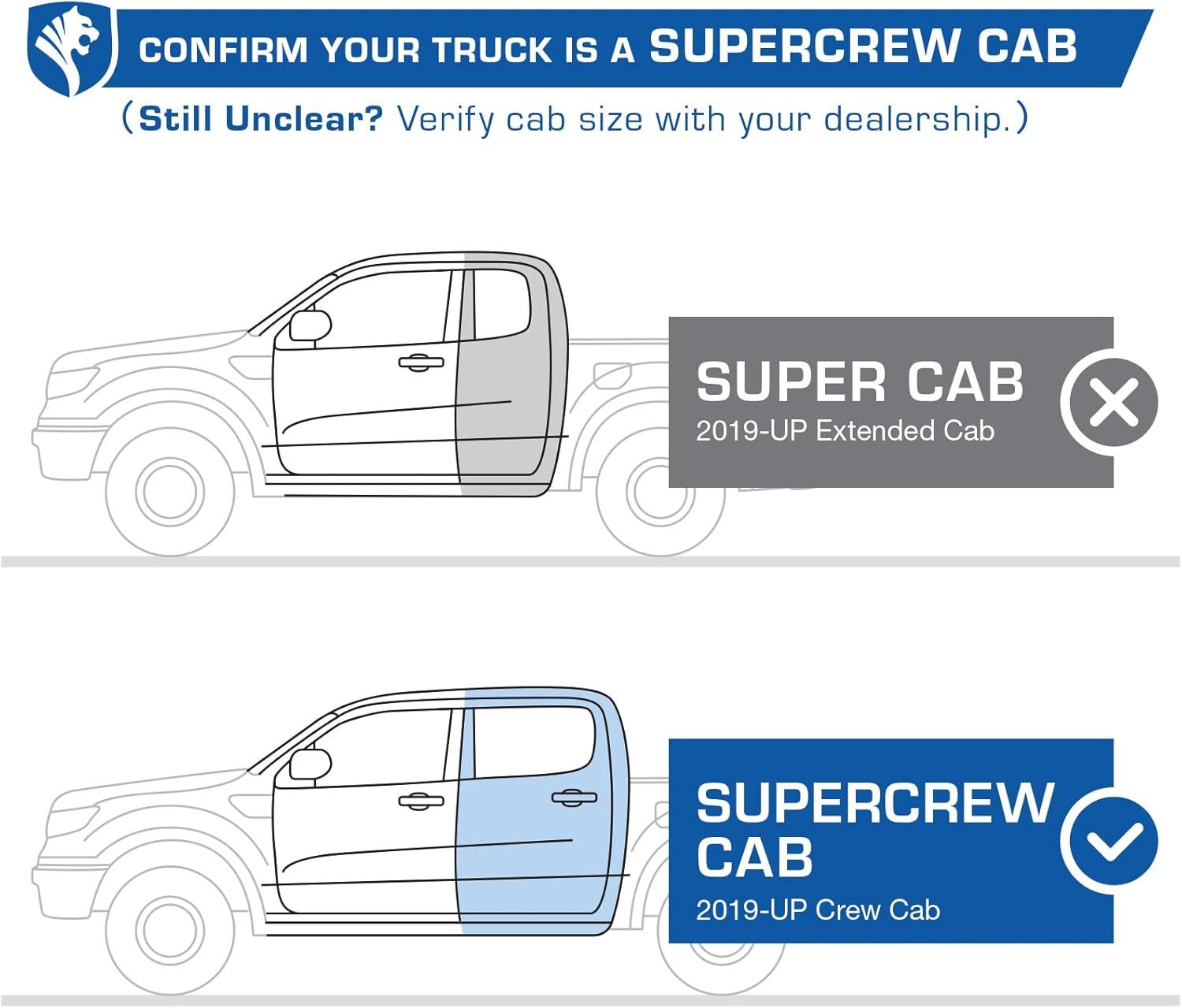 imageTyger Auto 35quot Rider Running Boards Compatible with 20192026 Ford Ranger  Supercrew Cab  TGSS2F35148  Side Step Rail Nerf Bars