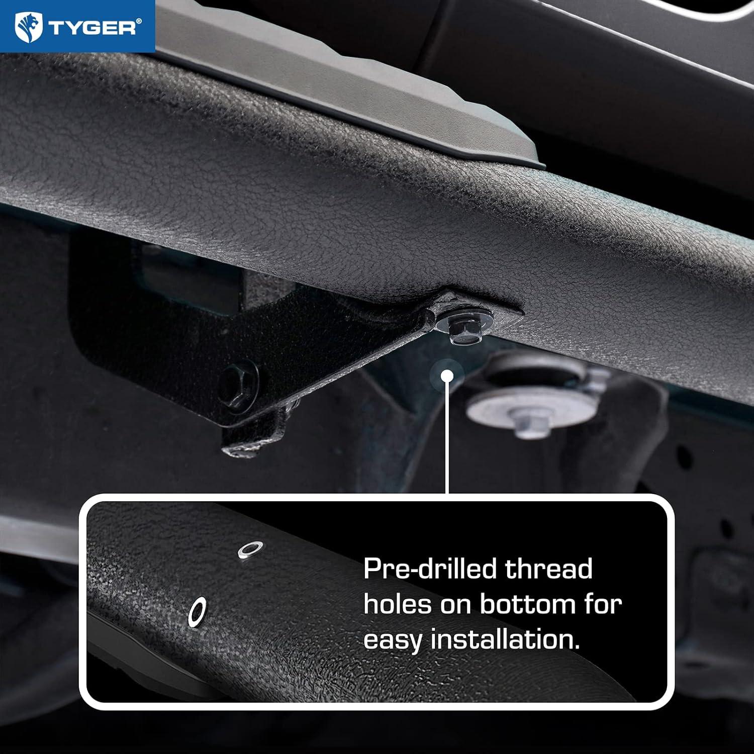 imageTyger Auto 35quot Rider Running Boards Compatible with 20242026 Toyota Tacoma  XtraCab  TGSS2T36718  Side Step Rail Nerf BarsDouble Cab