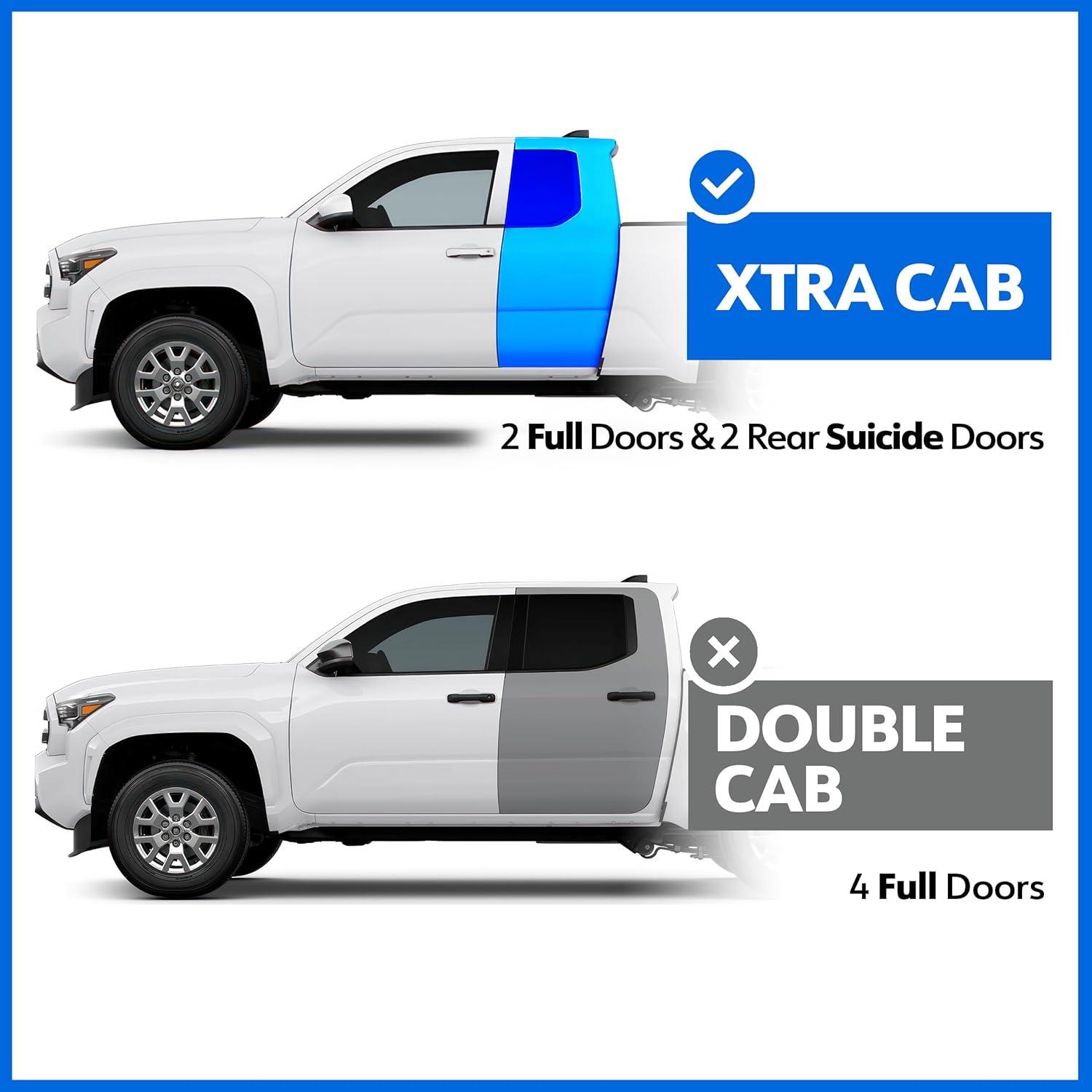 imageTyger Auto 35quot Rider Running Boards Compatible with 20242026 Toyota Tacoma  XtraCab  TGSS2T36718  Side Step Rail Nerf BarsXtraCab