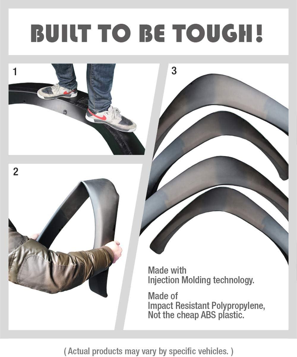 imageTyger Auto Fender Flare Compatible with 20072013 Chevy Silverado 1500 2500 3500HD Not Fit 07 Classic 65 ampamp 8 Bed FineTextured Black Paintable Factory Style 4pc  TGFF6C4288Black