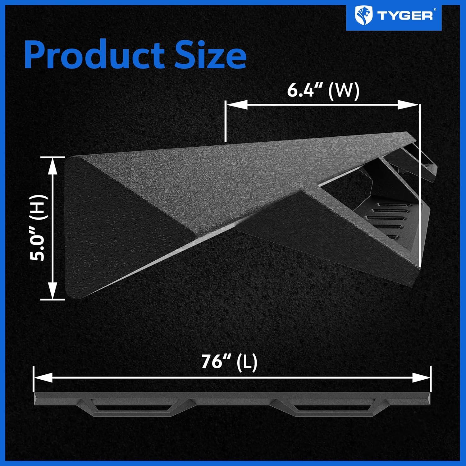 imageTyger Auto LanderX Running Board Compatible with 20052026 Nissan Frontier  Crew Cab  TGLX3N82398  Drop Step Side Step Rail Nerf Bars