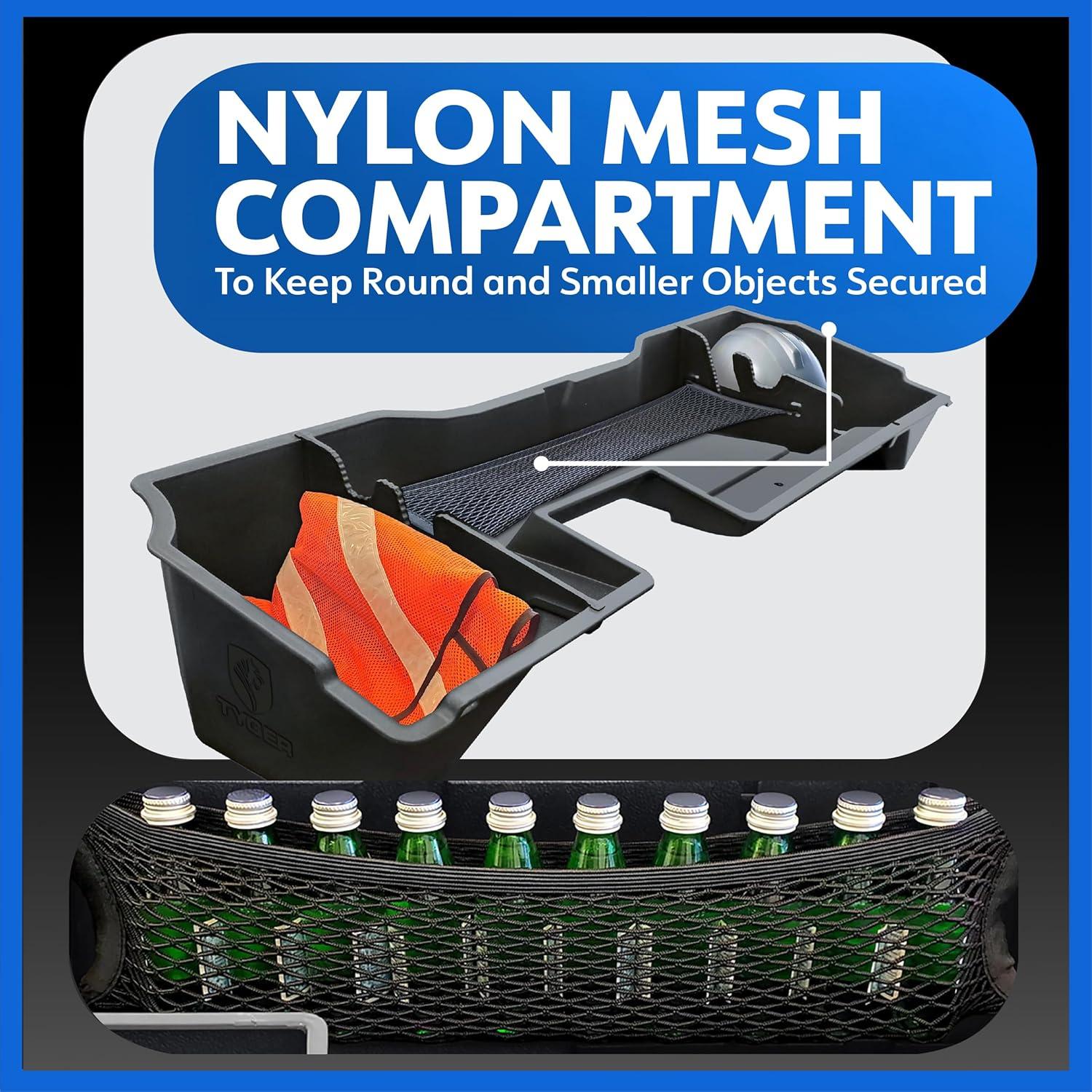 imageTyger Auto Rear Under Seat Storage Box Compatible with 20192025 Chevy Silverado 1500GMC Sierra 1500 20202025 2500 3500  Double Cab ampamp Crew Cab  CustomFit Cargo Organizer Console  TGCB5C88381419 SilveradoSierra Double Cab