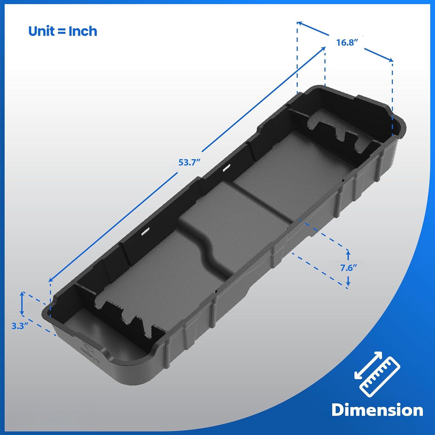 imageTyger Auto Rear Under Seat Storage Box Compatible with 20192025 Chevy Silverado 1500GMC Sierra 1500 20202025 2500 3500  Double Cab ampamp Crew Cab  CustomFit Cargo Organizer Console  TGCB5C88380714 SilveradoSierra Crew Cab