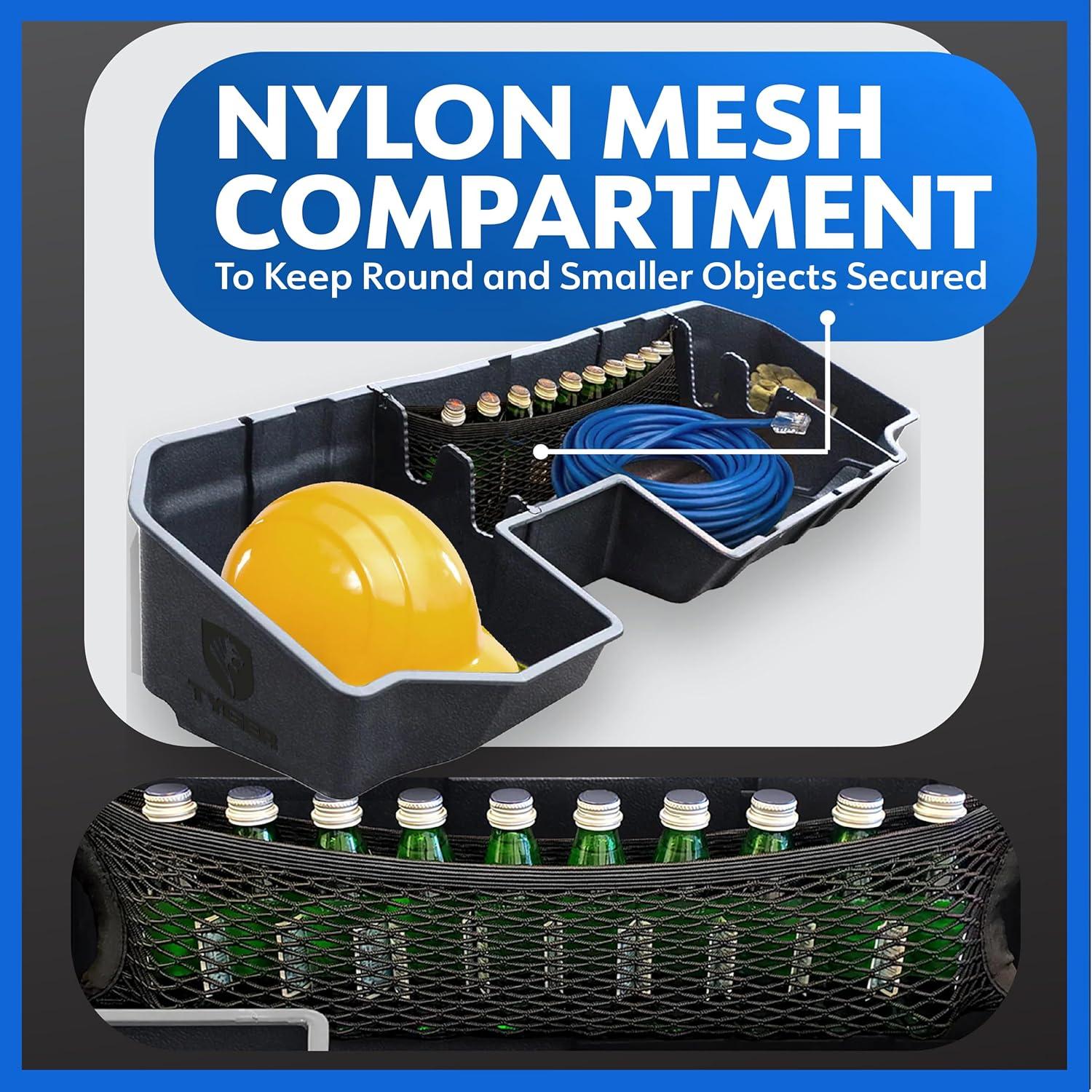 imageTyger Auto Rear Under Seat Storage Box Compatible with 20192025 Chevy Silverado 1500GMC Sierra 1500 20202025 2500 3500  Double Cab ampamp Crew Cab  CustomFit Cargo Organizer Console  TGCB5C88381925 SilveradoSierra Double  Crew Cab