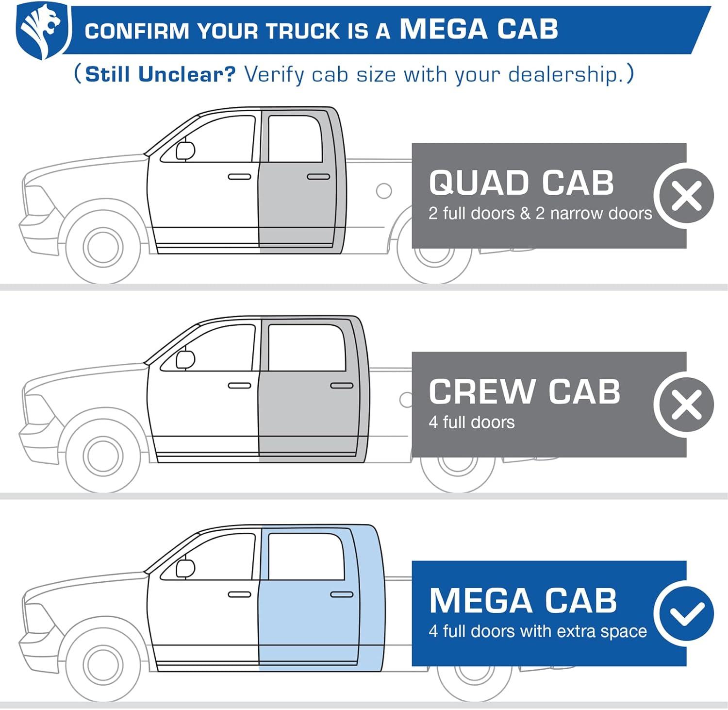 imageTyger Auto Star Armor Compatible with 20102026 Ram 2500 3500  Mega Cab  TGAM2D20198  Side Step Rails Nerf Bars Running Boards
