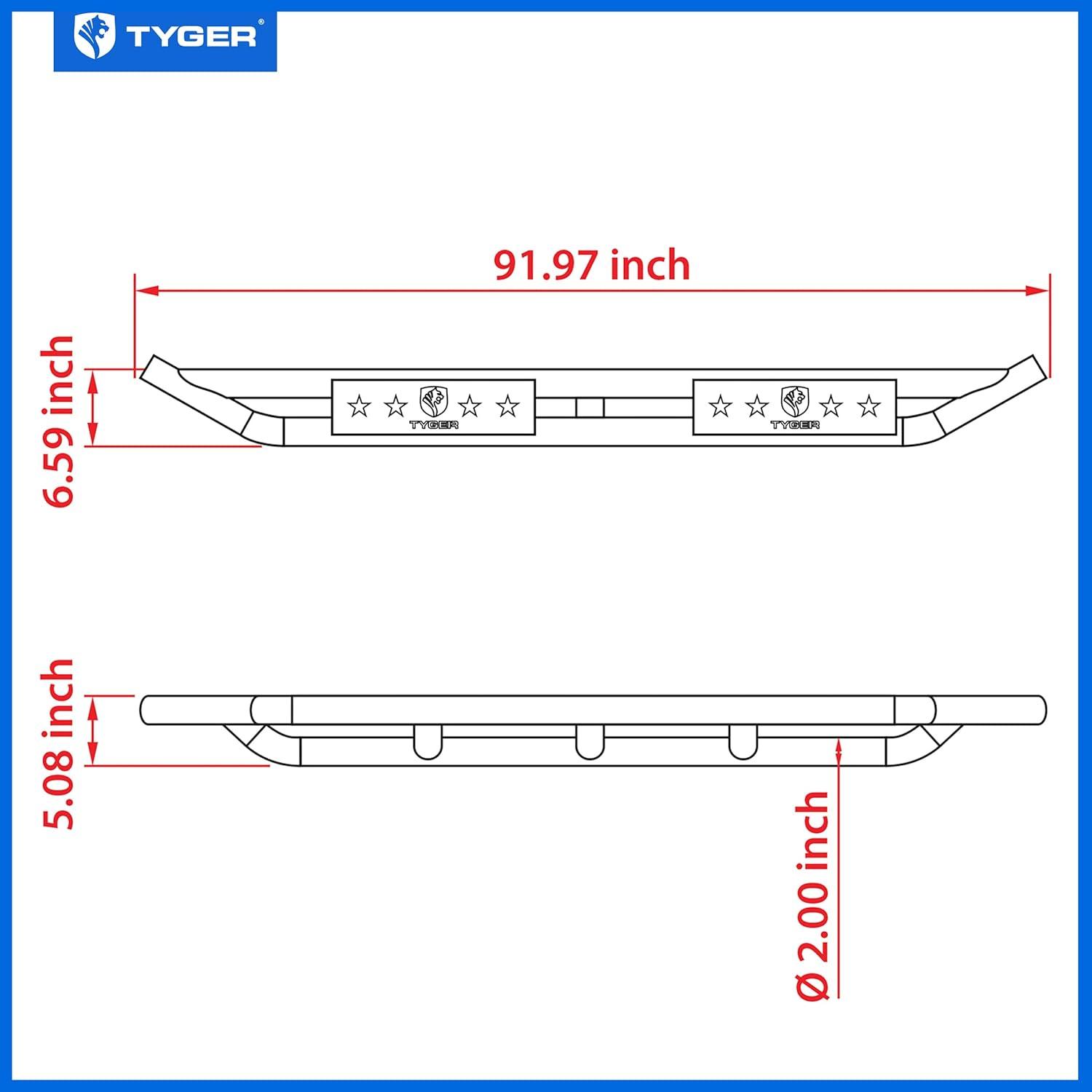 imageTyger Auto Star Armor Compatible with 20102026 Ram 2500 3500  Mega Cab  TGAM2D20198  Side Step Rails Nerf Bars Running Boards