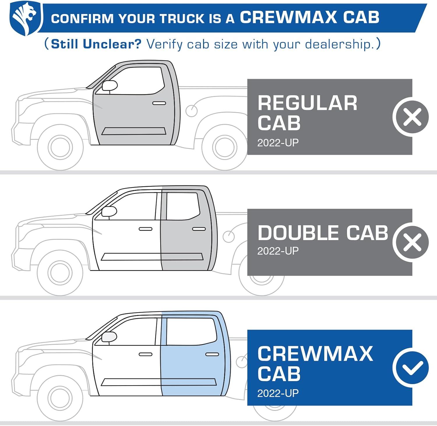 imageTyger Auto Star Armor Compatible with 20222026 Toyota Tundra  CrewMax  TGAM2T20748  Side Step Rails Nerf Bars Running BoardsStar Armor