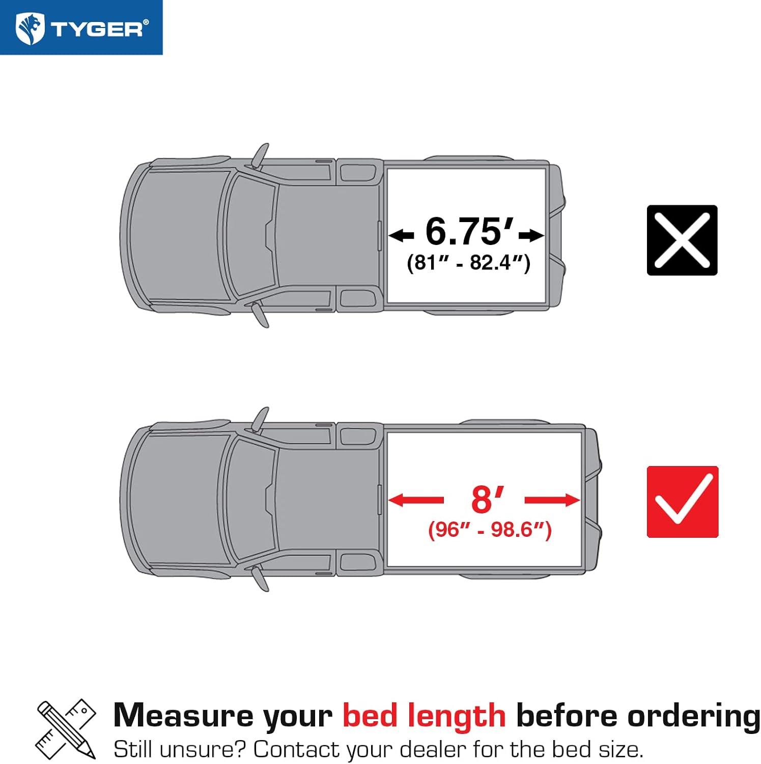 imageTyger Auto T1 Soft Roll Up Truck Bed Tonneau Cover Compatible with 19992016 Ford F250 F350 Super Duty  Styleside 8 Bed 97quot  TGBC1F9028  Black19992016 F250  F350