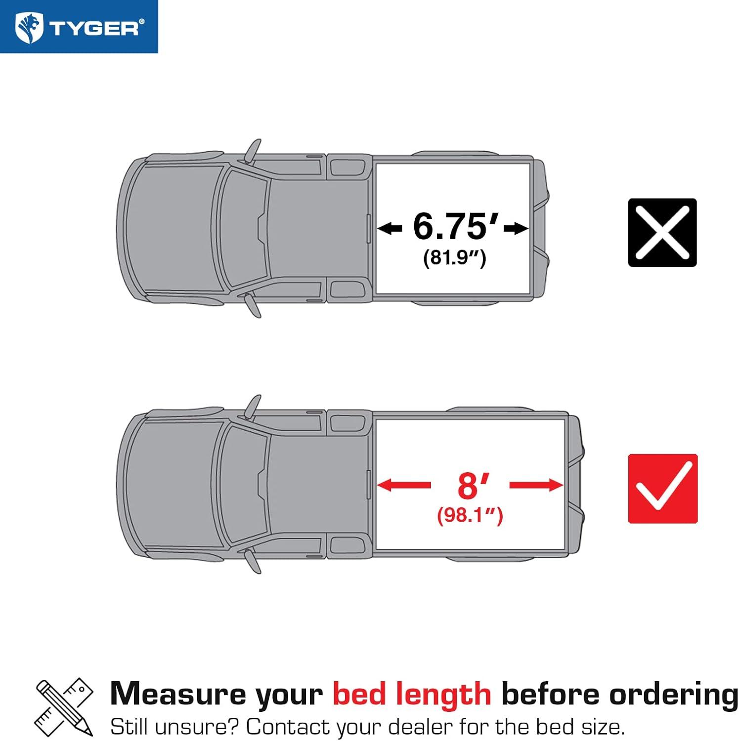 imageTyger Auto T1 Soft Roll Up Truck Bed Tonneau Cover Compatible with 19992016 Ford F250 F350 Super Duty  Styleside 8 Bed 97quot  TGBC1F9028  Black20172025 F250  F350