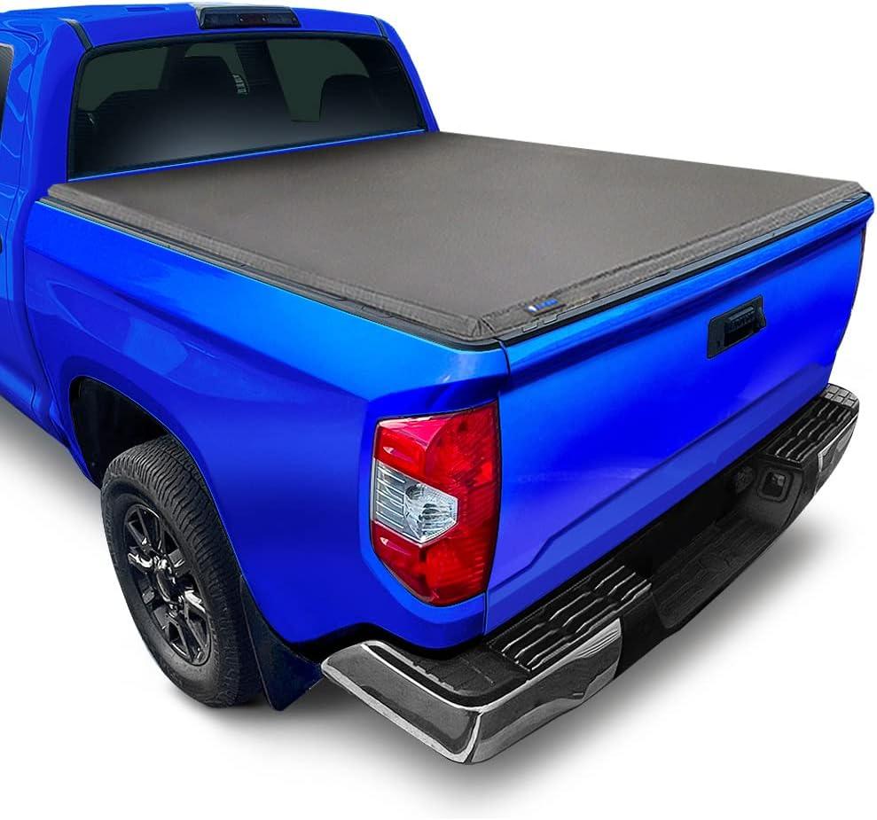 imageTyger Auto T1 Soft Roll Up Truck Bed Tonneau Cover Compatible with 20072013 Toyota Tundra  Fleetside 55 Bed 66quot  TGBC1T9038  Black20072013 Tundra