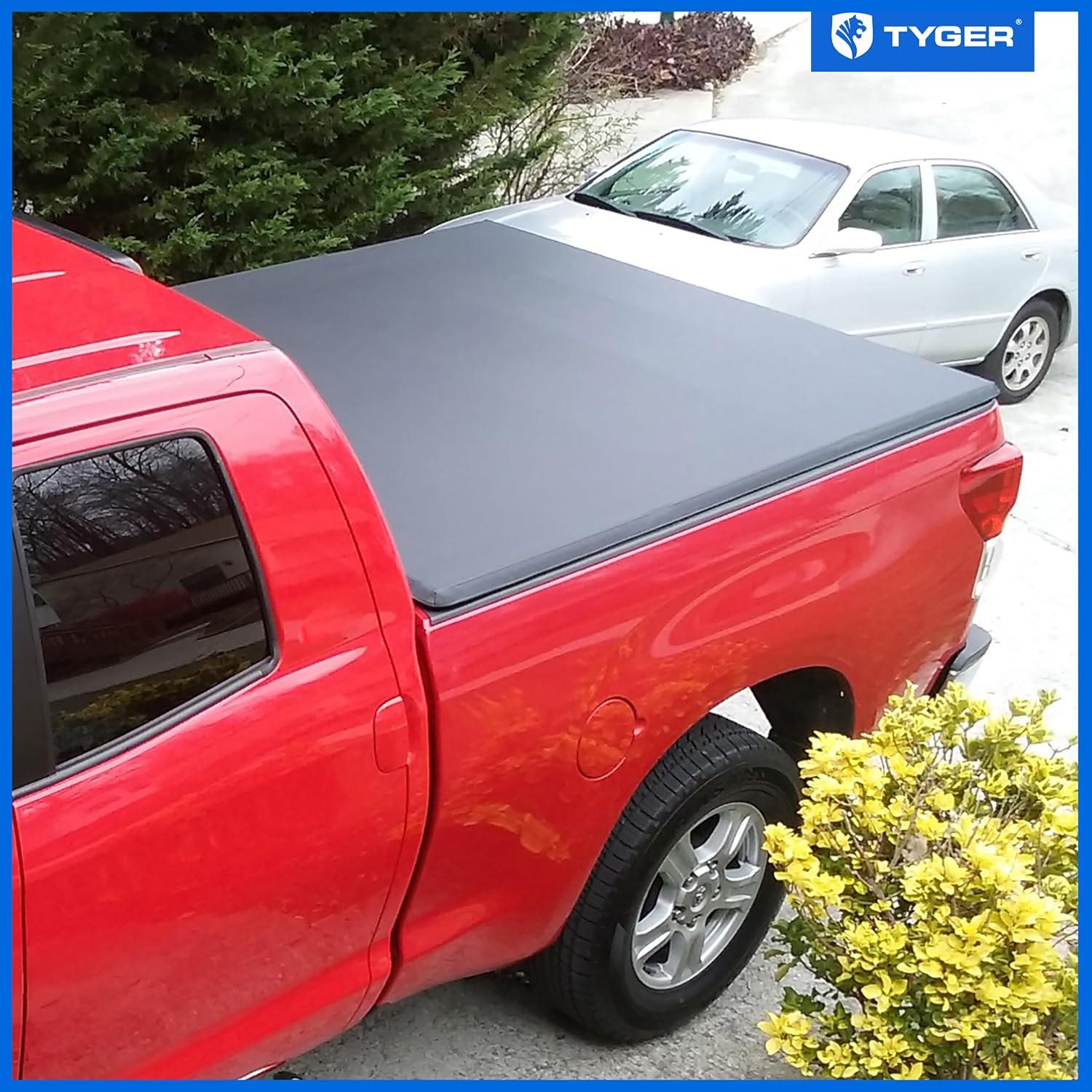 imageTyger Auto T1 Soft Roll Up Truck Bed Tonneau Cover Compatible with 20072013 Toyota Tundra  Fleetside 55 Bed 66quot  TGBC1T9038  Black20072013 Tundra