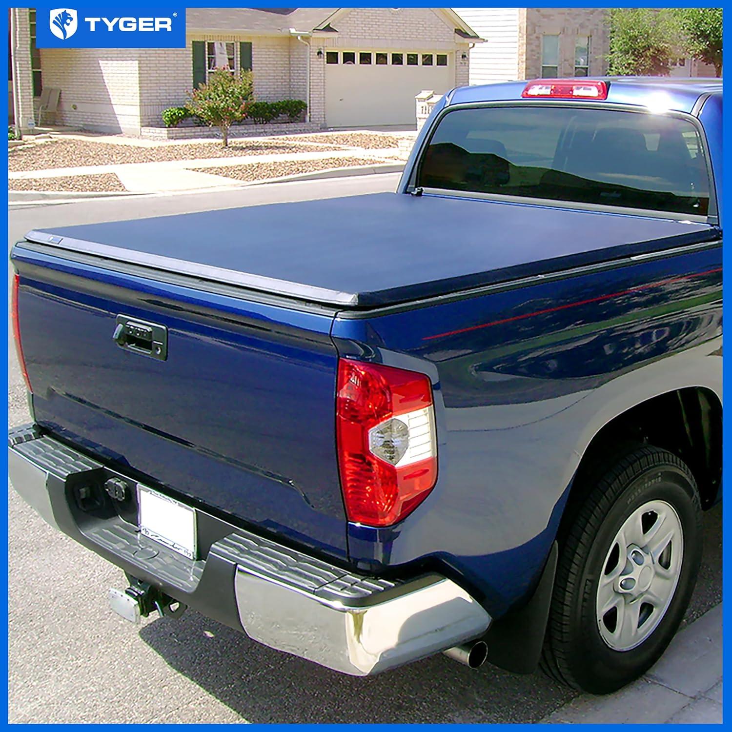imageTyger Auto T1 Soft Roll Up Truck Bed Tonneau Cover Compatible with 20072013 Toyota Tundra  Fleetside 55 Bed 66quot  TGBC1T9038  Black20142021 Tundra
