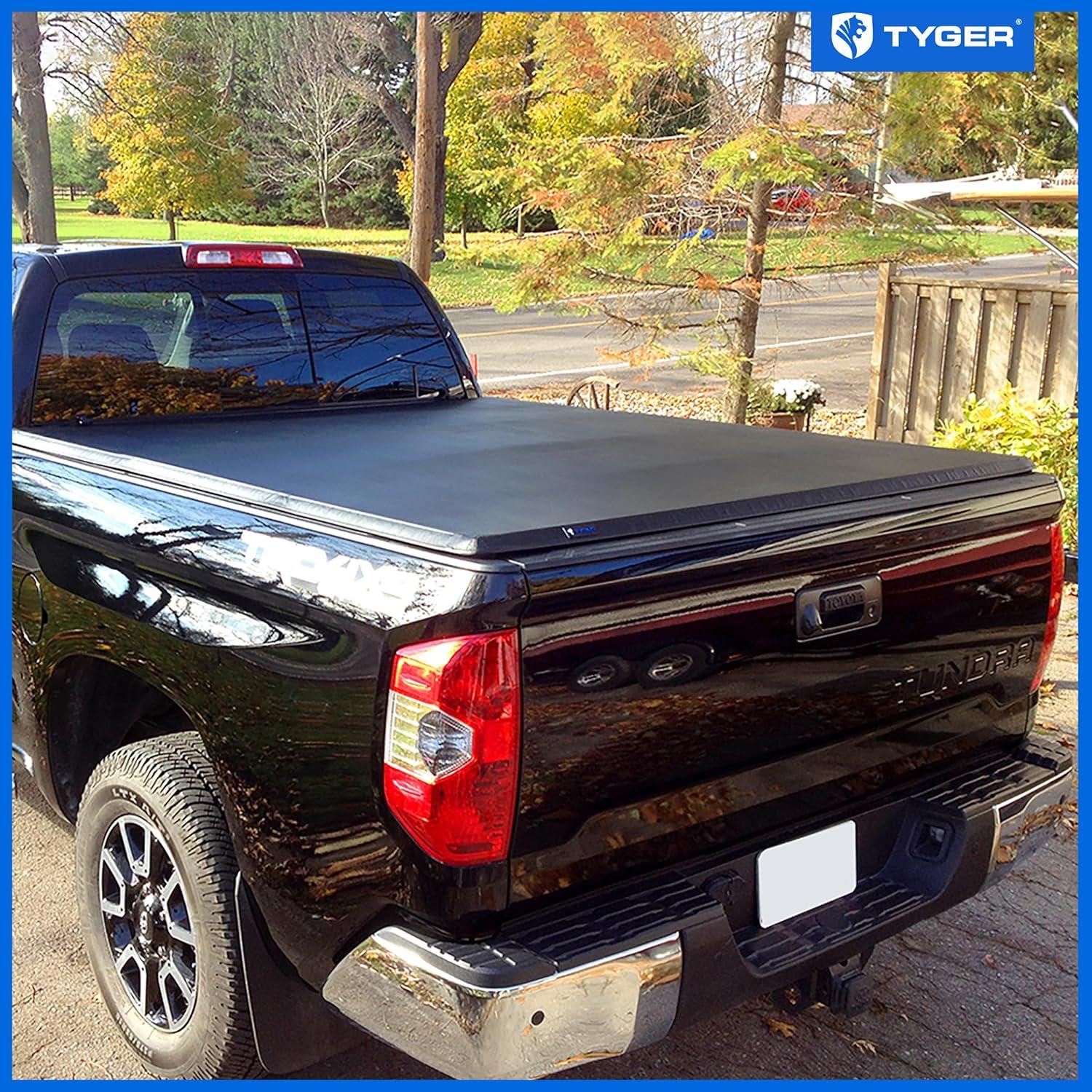 imageTyger Auto T1 Soft Roll Up Truck Bed Tonneau Cover Compatible with 20072013 Toyota Tundra  Fleetside 55 Bed 66quot  TGBC1T9038  Black20142021 Tundra