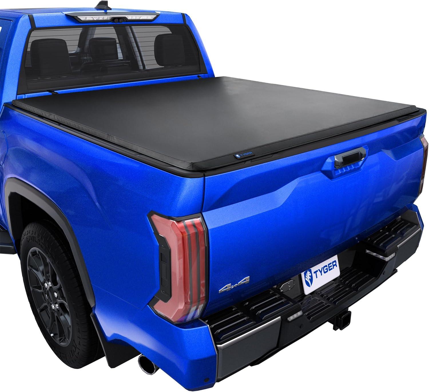 imageTyger Auto T1 Soft Roll Up Truck Bed Tonneau Cover Compatible with 20072013 Toyota Tundra  Fleetside 55 Bed 66quot  TGBC1T9038  Black20222025 Tundra