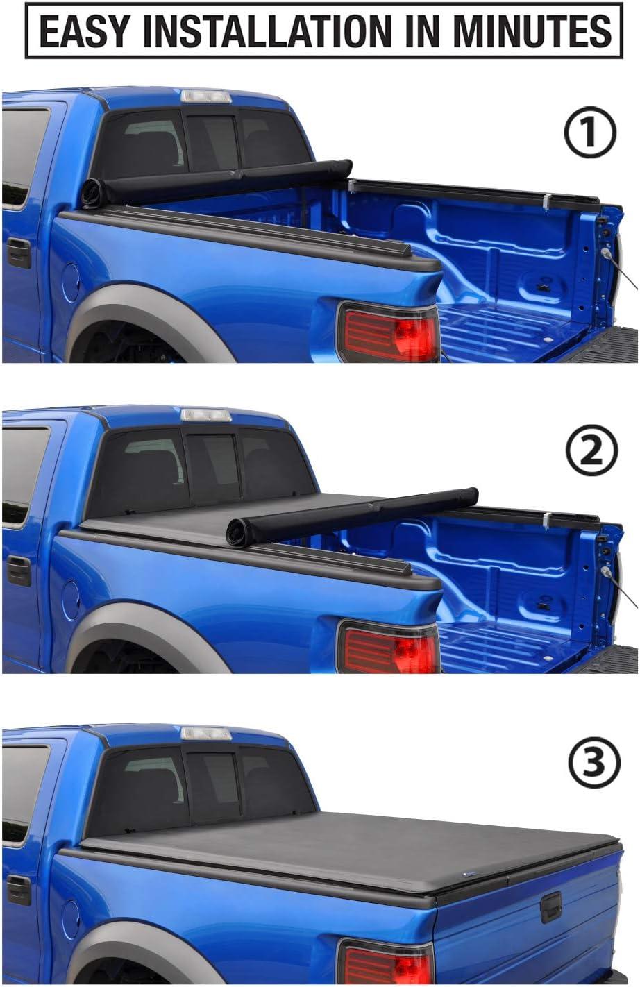 imageTyger Auto T1 Soft Roll Up Truck Bed Tonneau Cover Compatible with 20072013 Toyota Tundra  Fleetside 55 Bed 66quot  TGBC1T9038  Black20222025 Tundra