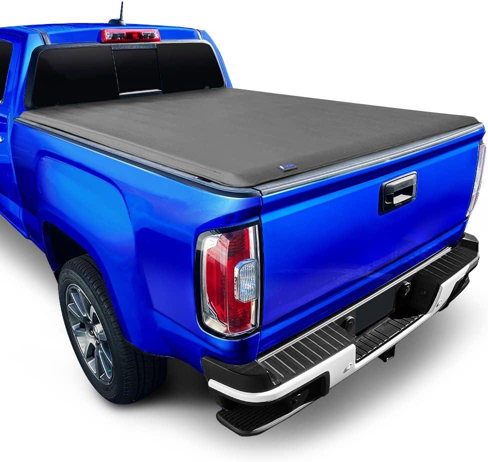 imageTyger Auto T1 Soft Roll Up Truck Bed Tonneau Cover Compatible with 20152018 Chevy Colorado  GMC Canyon  Fleetside 52quot Bed 61quot  TGBC1C9012  Black20192022 Colorado  Canyon