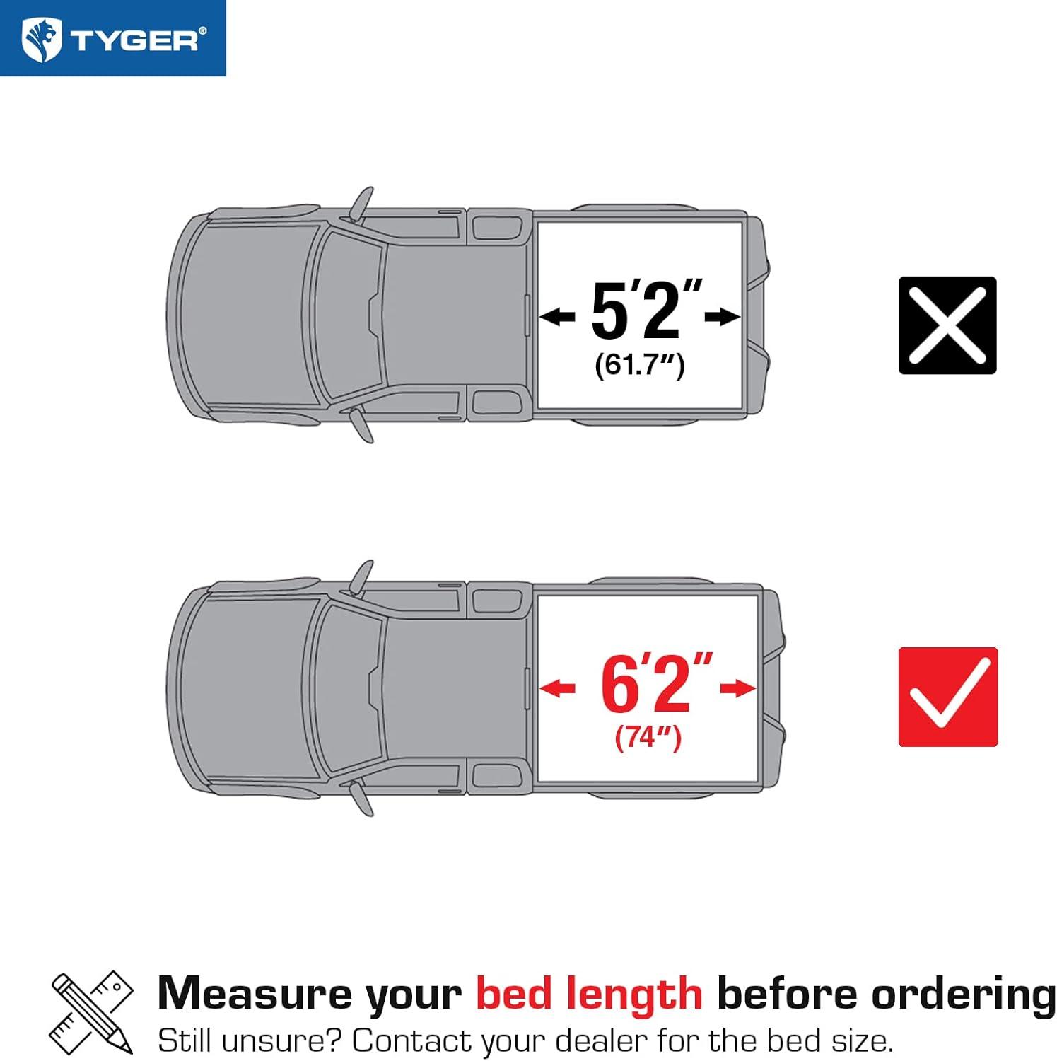 imageTyger Auto T1 Soft Roll Up Truck Bed Tonneau Cover Compatible with 20152018 Chevy Colorado  GMC Canyon  Fleetside 52quot Bed 61quot  TGBC1C9012  Black20192022 Colorado  Canyon