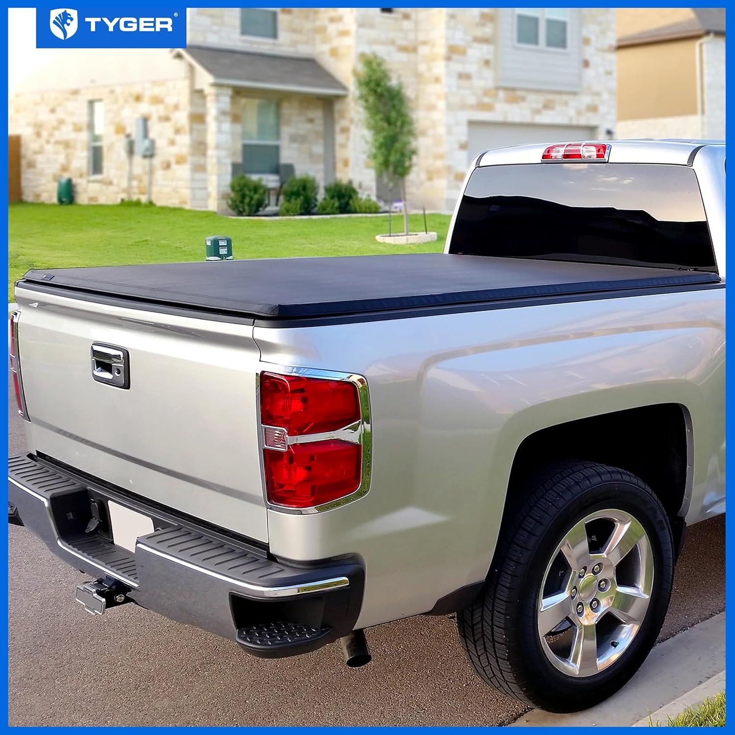 imageTyger Auto T1 Soft Rollup Truck Bed Tonneau Cover Compatible with 20072013 Chevy Silverado GMC Sierra 1500 NOT FIT 2007 Classic  59quot 69quot Bed  TGBC1C900358 69 Bed