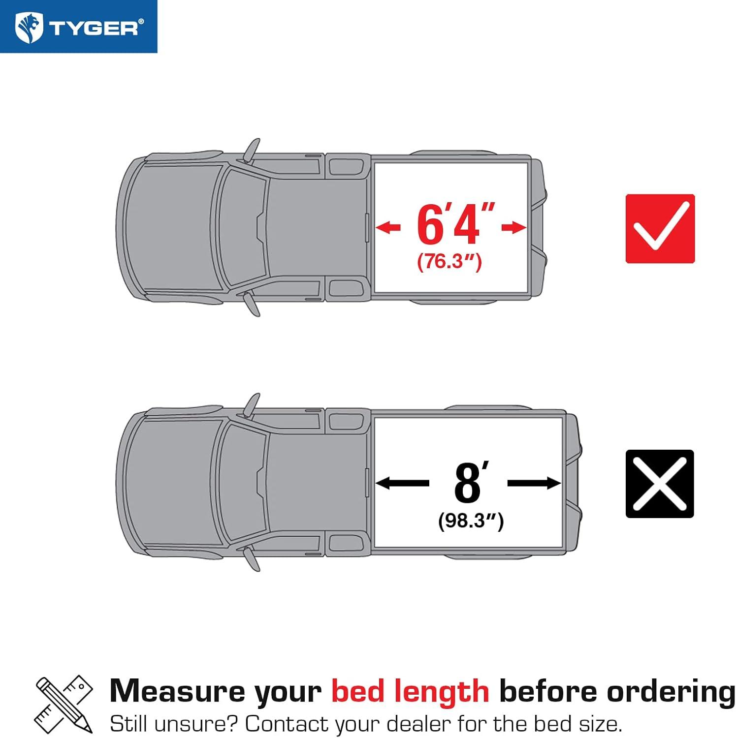 imageTyger Auto T1 Soft Rollup Truck Bed Tonneau Cover Compatible with 20092018 Dodge Ram 1500 20192025 Classic  57quot 67quot Bed  TGBC1D901820022008 1500 20032009 25003500