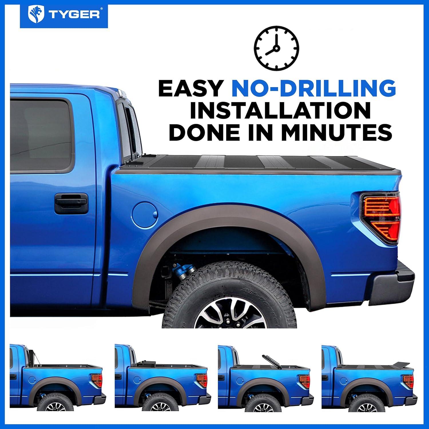 imageTyger Auto T1 Soft Rollup Truck Bed Tonneau Cover Compatible with 20092018 Dodge Ram 1500 20192025 Classic  57quot 67quot Bed  TGBC1D901820192026 1500