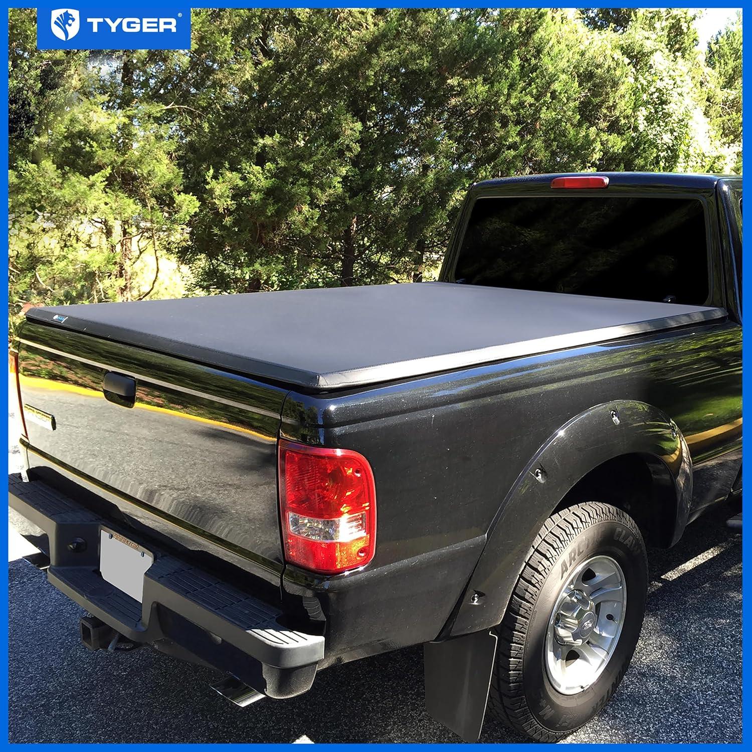 imageTyger Auto T1 Soft Rollup Truck Bed Tonneau Cover Compatible with 20192023 Ford Ranger  5 61quot Bed  TGBC1F906619822013 Ranger