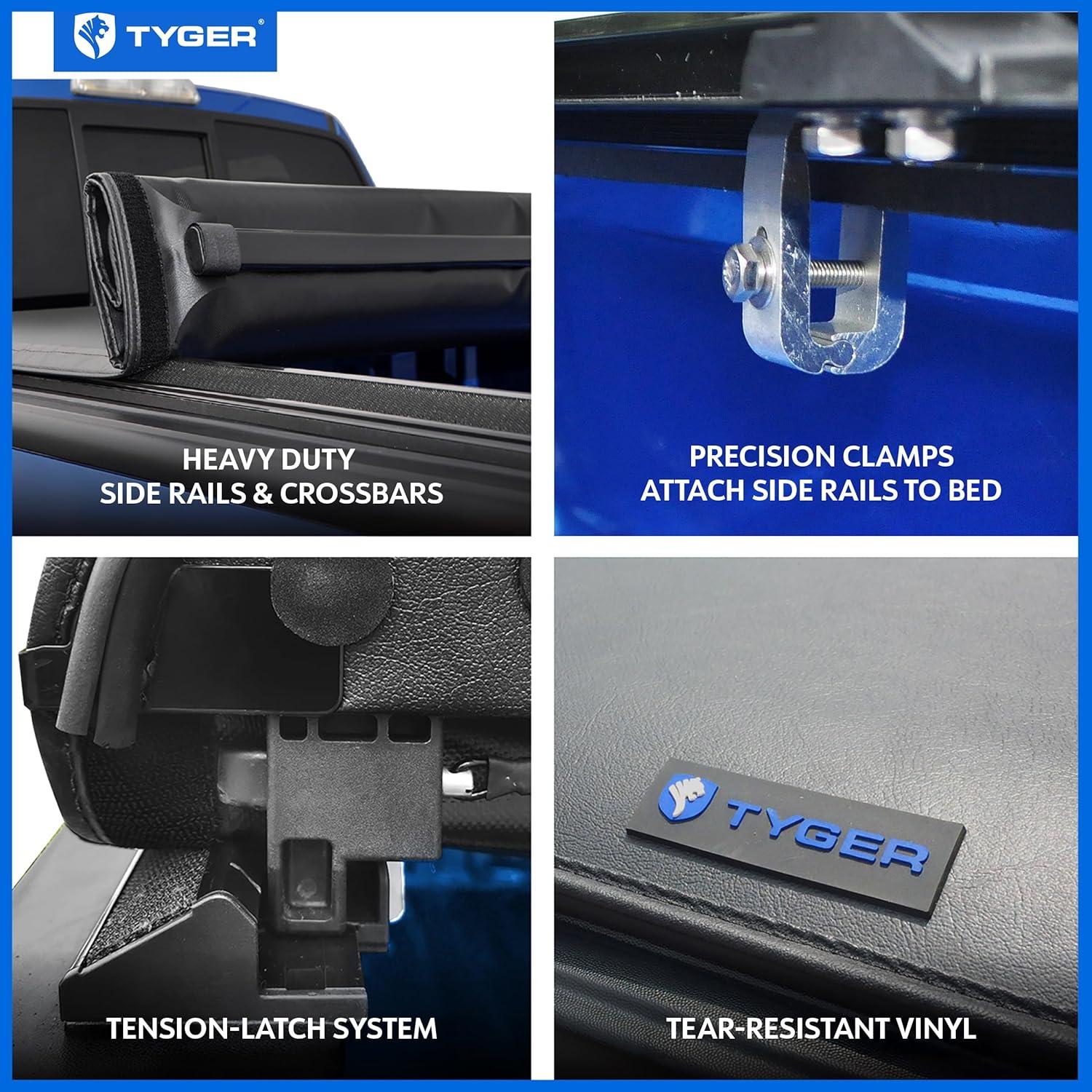 imageTyger Auto T1 Soft Rollup Truck Bed Tonneau Cover Compatible with 20192023 Ford Ranger  5 61quot Bed  TGBC1F906619822013 Ranger