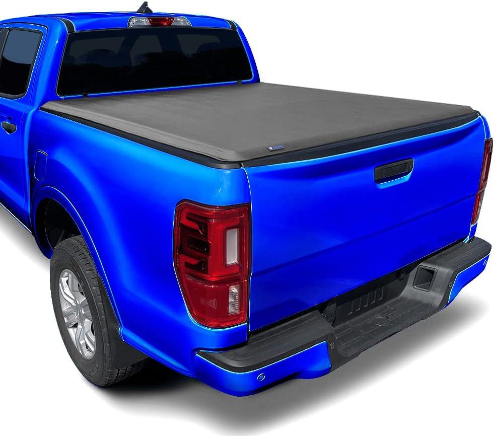 imageTyger Auto T1 Soft Rollup Truck Bed Tonneau Cover Compatible with 20192023 Ford Ranger  5 61quot Bed  TGBC1F906620192023 Ranger