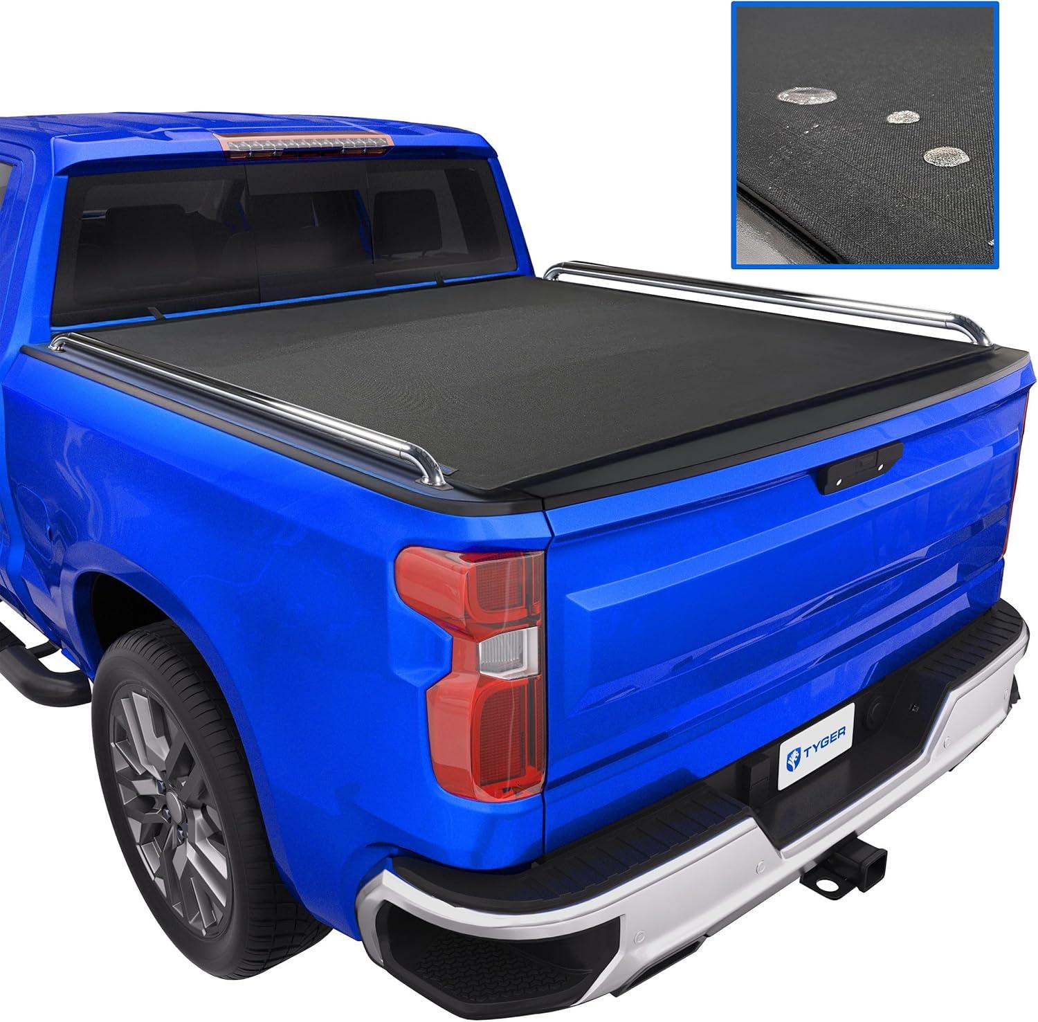imageTyger Auto T1 Soft Rollup Truck Bed Tonneau Cover Compatible with 20192025 Chevy Silverado GMC Sierra 1500 Not Fit 19 LD 1925 Classic  510quot 70quot Bed  TGBC1C905367ft Bed