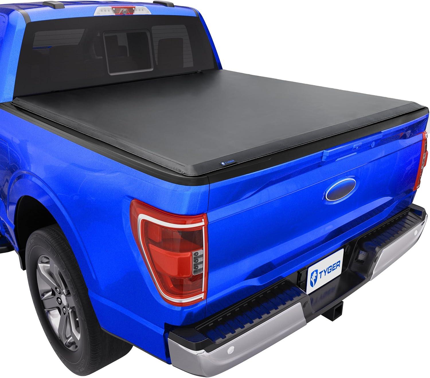 imageTyger Auto T1 Soft Rollup Truck Bed Tonneau Cover Compatible with 20212025 Ford F150 Lightning  55 67quot Bed  TGBC1F906420152025 F150