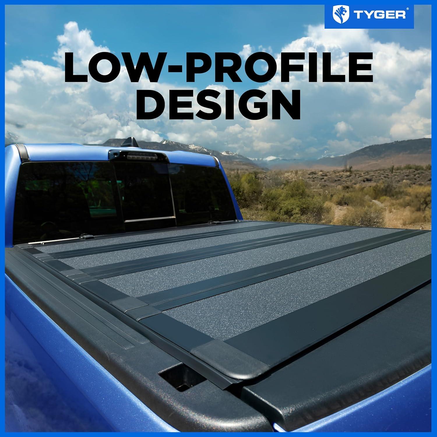 imageTyger Auto T1 Soft Rollup Truck Bed Tonneau Cover Compatible with 20222025 Ford Maverick Not Fit Models with Utility Track System  45 54quot Bed  TGBC1F9061T4 FlipUp Low Profile Hard Folding