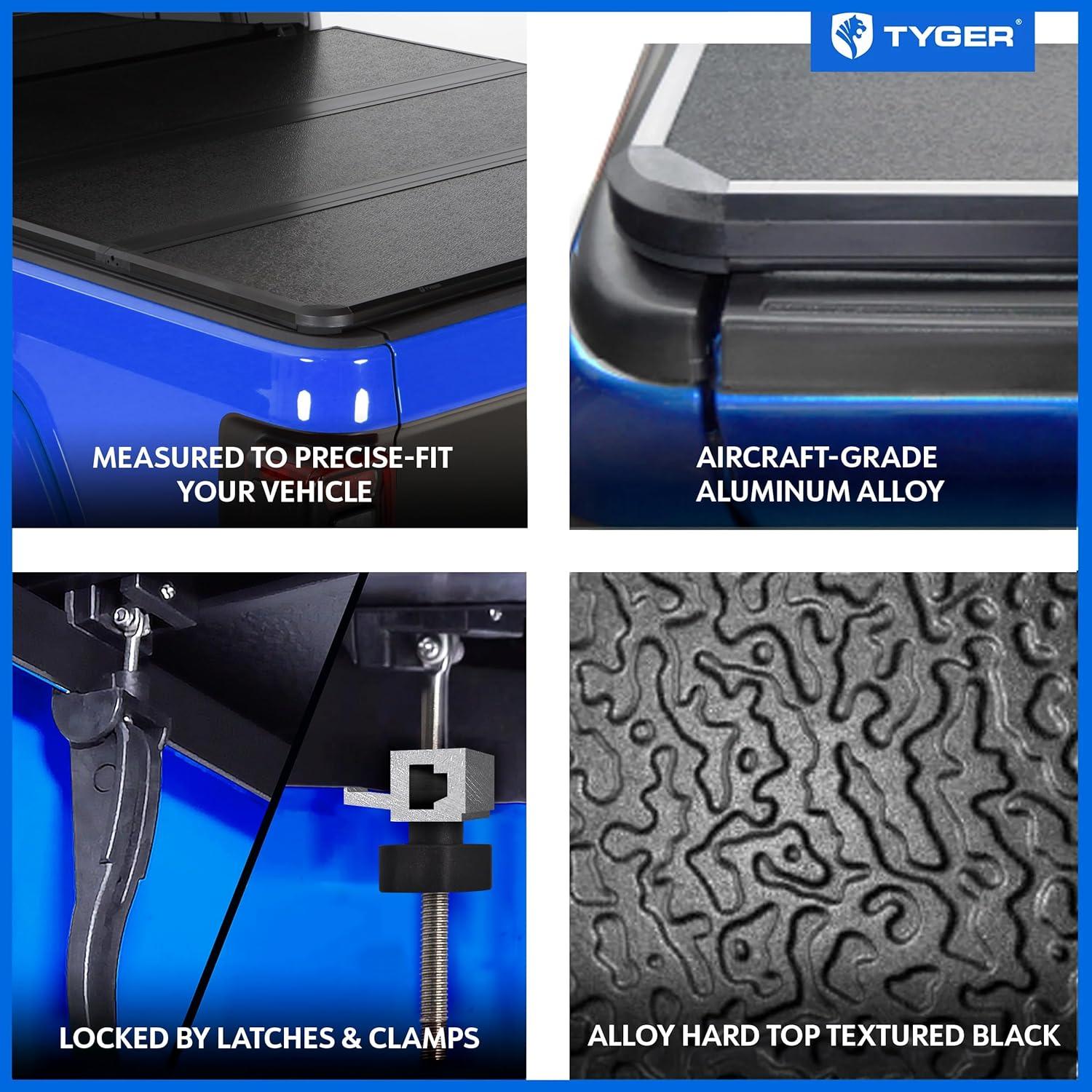 imageTyger Auto T1 Soft Rollup Truck Bed Tonneau Cover Compatible with 20222025 Ford Maverick Not Fit Models with Utility Track System  45 54quot Bed  TGBC1F9061T5 Hard Folding