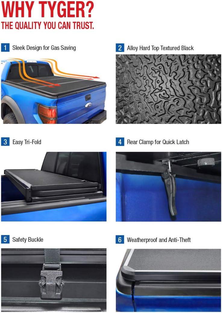 imageTyger Auto T3 Soft Trifold Truck Bed Tonneau Cover Compatible with 20052021 Nissan Frontier 20092012 Suzuki Equator  5 59quot Bed  TGBC3N10286ft Bed