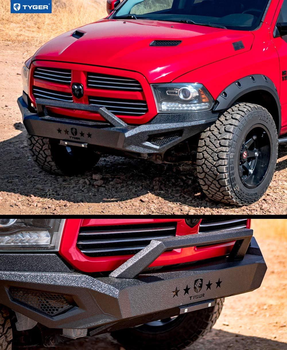 imageTyger Auto TGBP6D80368 Tyger Fury Front Bumper Kit Compatible with 20132018 Dodge Ram 1500 20192024 1500 Classic Excl Rebel ampamp Warlock Trims Textured Black Rock CrawlerTextured Black