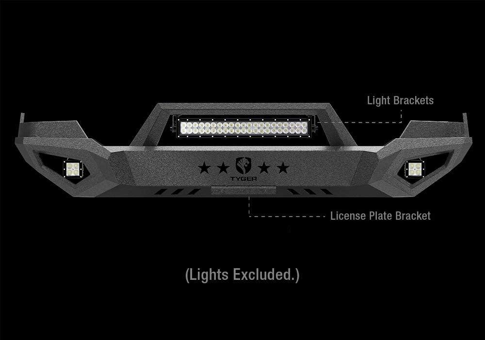 imageTyger Auto TGBP6D80368 Tyger Fury Front Bumper Kit Compatible with 20132018 Dodge Ram 1500 20192024 1500 Classic Excl Rebel ampamp Warlock Trims Textured Black Rock CrawlerTextured Black