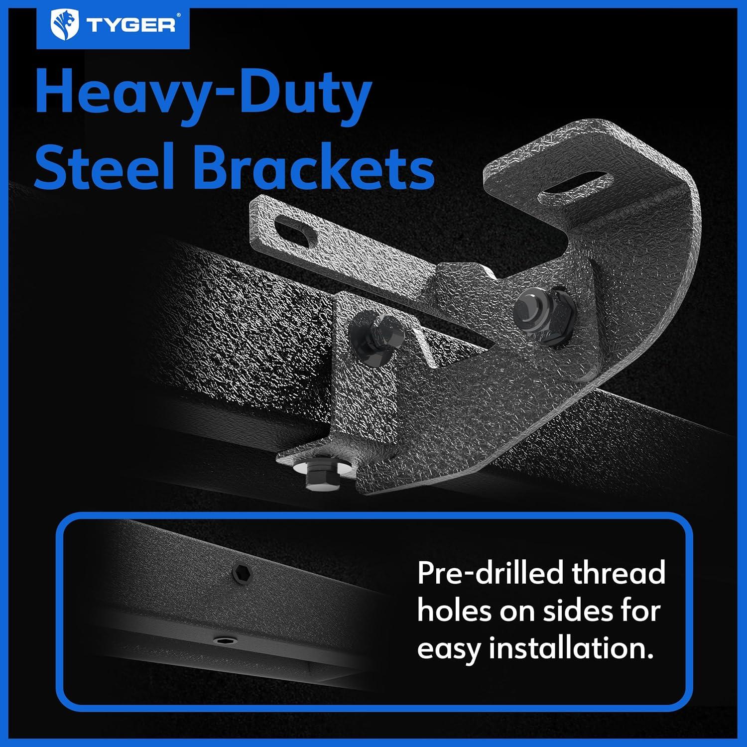 imageTyger Auto Trax Side Steps Compatible with 20072018 Chevy Silverado GMC Sierra 1500 20072019 2500 3500HD 2019 LDLimited  Crew Cab  TGTX7C29878  Textured Black Drop Step Rail Running BoardWrangler JKU 4Door