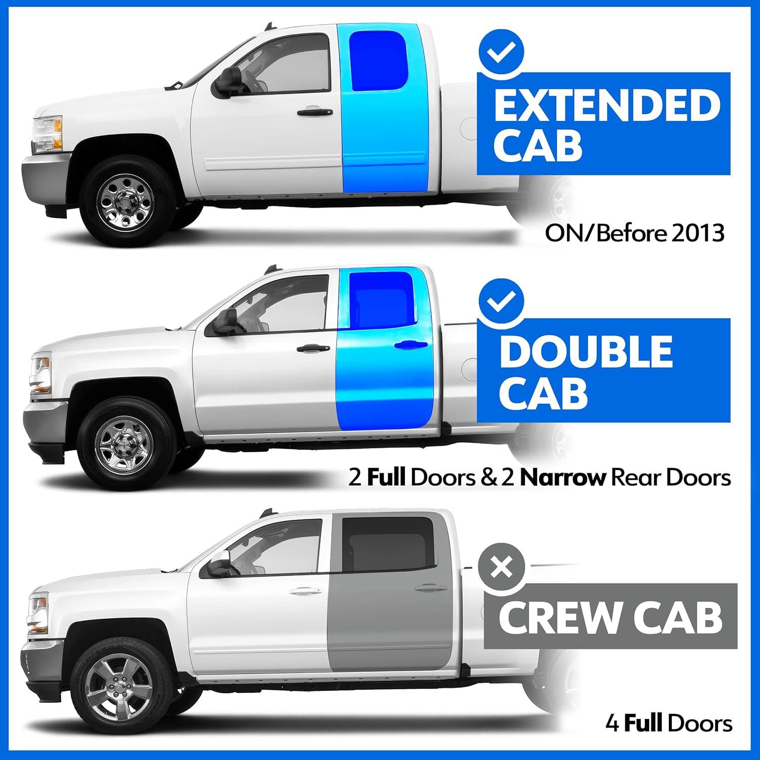 imageTyger Auto Tyger Access Running Boards Compatible with 20072018 Chevy Silverado GMC Sierra 1500 20072019 2500 3500HD 2019 LDLimited  Crew Cab  TGAS2C24011  Textured Black Drop Step RailDouble Cab