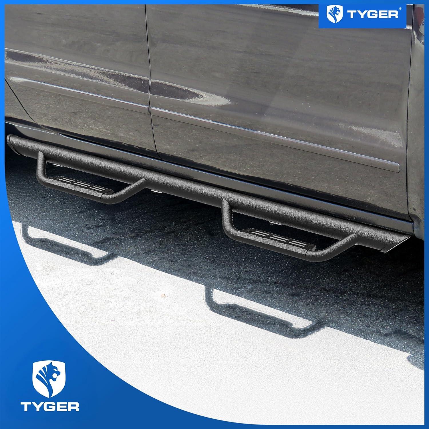 imageTyger Auto Tyger Access Running Boards Compatible with 20192026 Chevy Silverado GMC Sierra 1500 20202026 2500 3500HD  Crew Cab  TGAS2C24001  Textured Black Drop Step RailDouble Cab