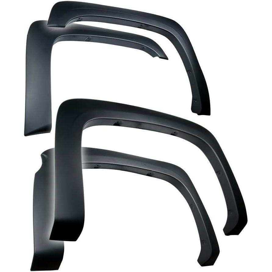 imageTyger Auto Fender Flare Compatible with 20072013 Chevy Silverado 1500 2500 3500HD Not Fit 07 Classic 65 ampamp 8 Bed FineTextured Black Paintable Factory Style 4pc  TGFF6C4288Black