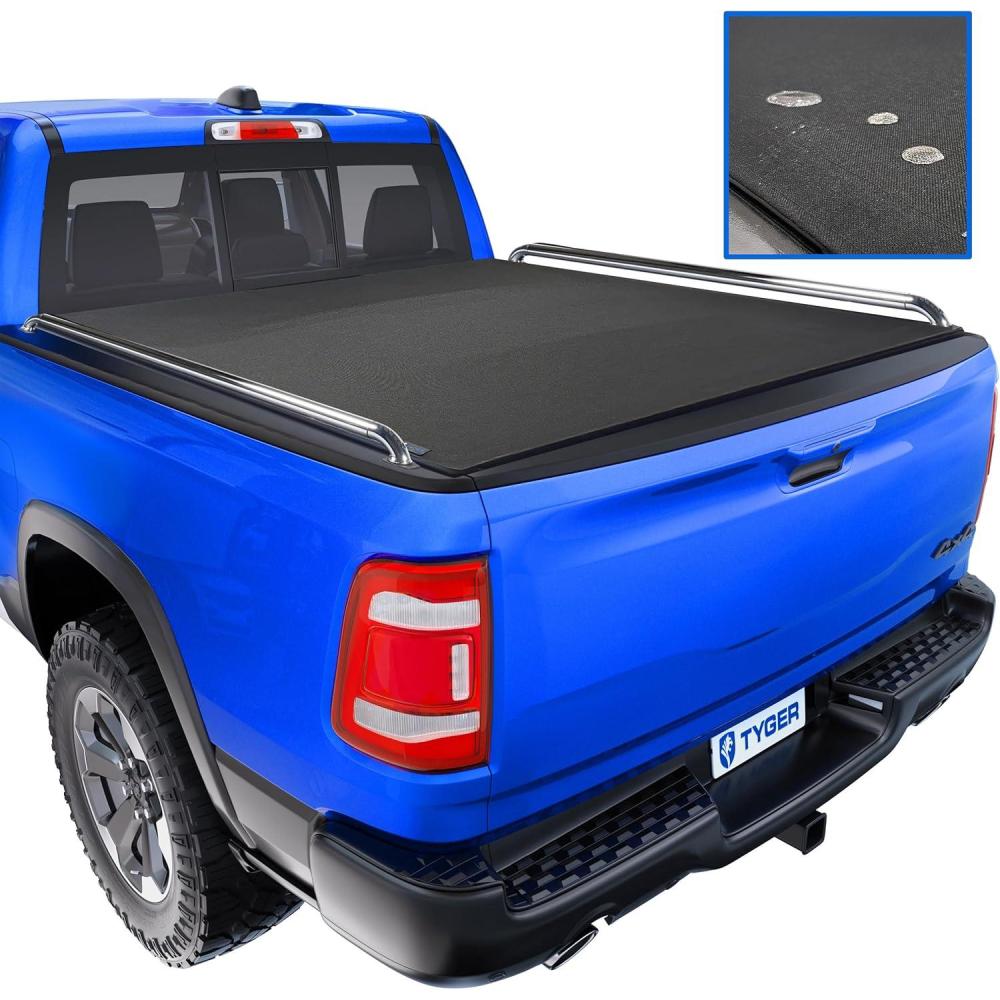 imageTyger Auto T1 Soft Rollup Truck Bed Tonneau Cover Compatible with 20092018 Dodge Ram 1500 20192025 Classic  57quot 67quot Bed  TGBC1D901820092018 1500 20192024 Classic