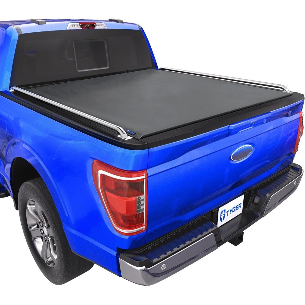 imageTyger Auto T1 Soft Rollup Truck Bed Tonneau Cover Compatible with 20212025 Ford F150 Lightning  55 67quot Bed  TGBC1F906420152025 F150