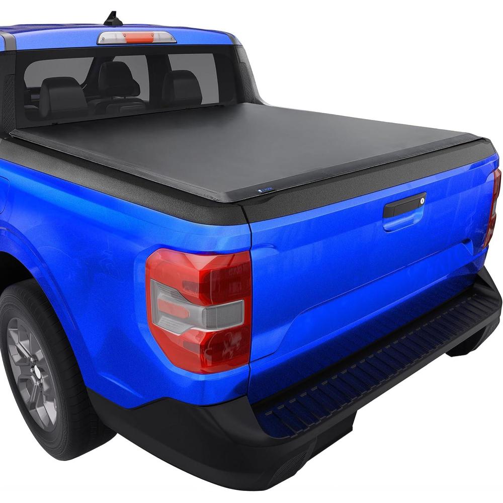 imageTyger Auto T1 Soft Rollup Truck Bed Tonneau Cover Compatible with 20222025 Ford Maverick Not Fit Models with Utility Track System  45 54quot Bed  TGBC1F9061T1 Soft RollUp