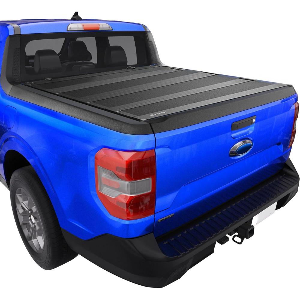 imageTyger Auto T1 Soft Rollup Truck Bed Tonneau Cover Compatible with 20222025 Ford Maverick Not Fit Models with Utility Track System  45 54quot Bed  TGBC1F9061T4 FlipUp Low Profile Hard Folding