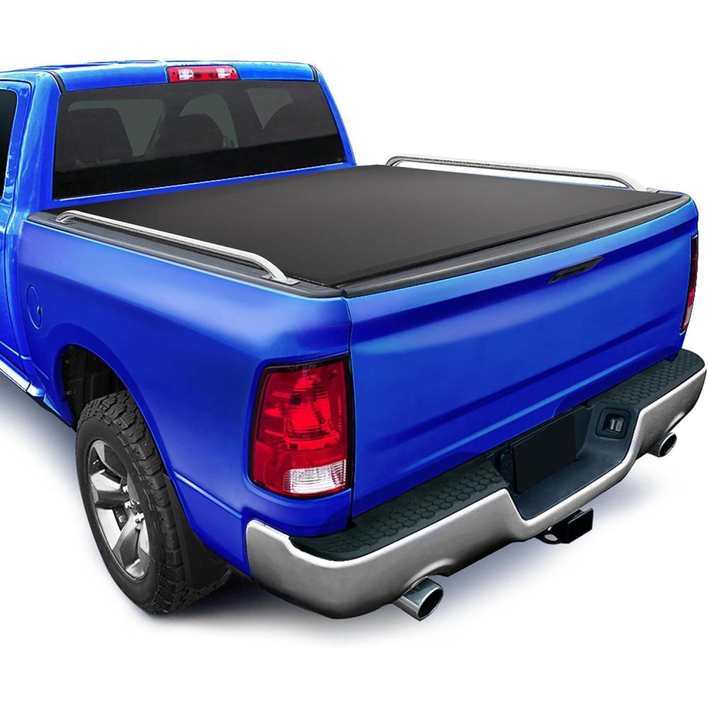 imageTyger Auto T2 Low Profile Soft Rollup Truck Bed Tonneau Cover Compatible with 20092018 Dodge Ram 1500 20192024 Classic  57quot 67quot Bed  TGBC2D6018