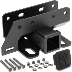 imageTYGER Towing Combo 2inch Receiver Hitch ampamp Wiring Harness ampamp Hitch Cover Fits 20072018 Wrangler JK 2Dr ampamp 4Dr Exclude 2018 JL ModelsFit 2126 Bronco SUV