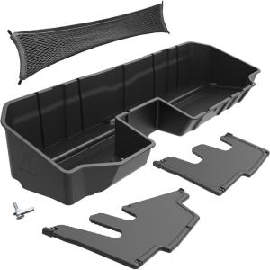 imageTyger Auto Rear Under Seat Storage Box Compatible with 20192025 Chevy Silverado 1500GMC Sierra 1500 20202025 2500 3500  Double Cab ampamp Crew Cab  CustomFit Cargo Organizer Console  TGCB5C88381925 SilveradoSierra Double  Crew Cab