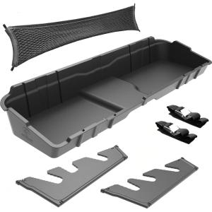 imageTyger Auto Rear Under Seat Storage Box Compatible with 20192025 Chevy Silverado 1500GMC Sierra 1500 20202025 2500 3500  Double Cab ampamp Crew Cab  CustomFit Cargo Organizer Console  TGCB5C88380714 SilveradoSierra Crew Cab
