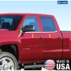 imageMade in USA Compatible with 20142018 Chevy Silverado Double Cab 4PC Stainless Steel Chrome Window Sill Trim Overlay