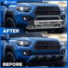 imageTyger Auto FURY Center Bumper Guard Compatible with 20162023 Toyota Tacoma  Winch Plate  DRing  Textured Black  Rock Crawler  TGBP7T20567Fury Bumper  Light Bar Combo